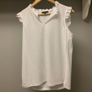 Adrianna Papell White Sleeveless Top